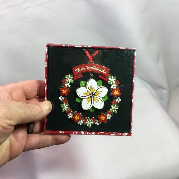 Things Hawaiian Island Heritage Hibiscus Christmas Ornament NIB - Picture 1 of 3